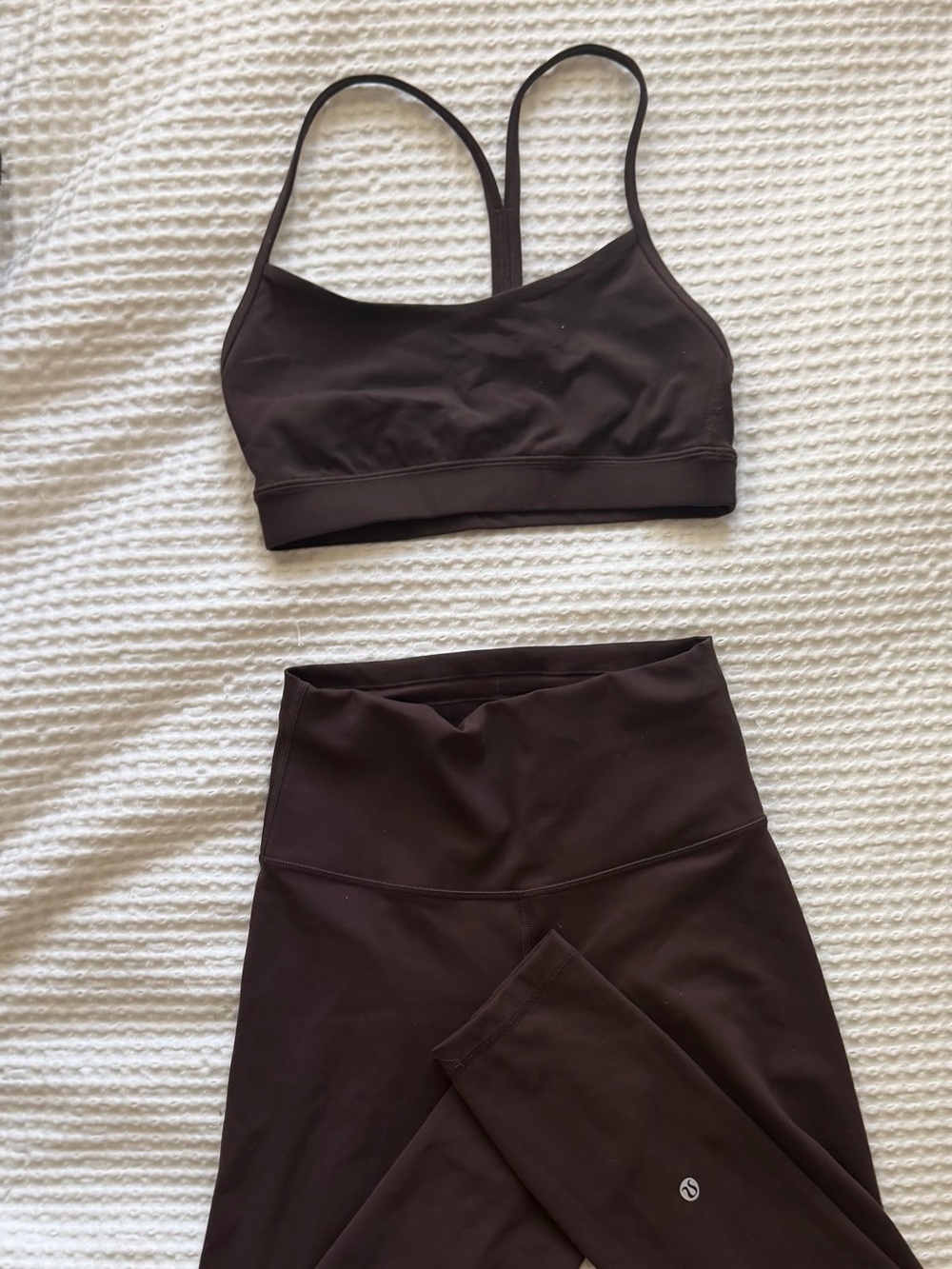 Lululemon espresso brown workout set